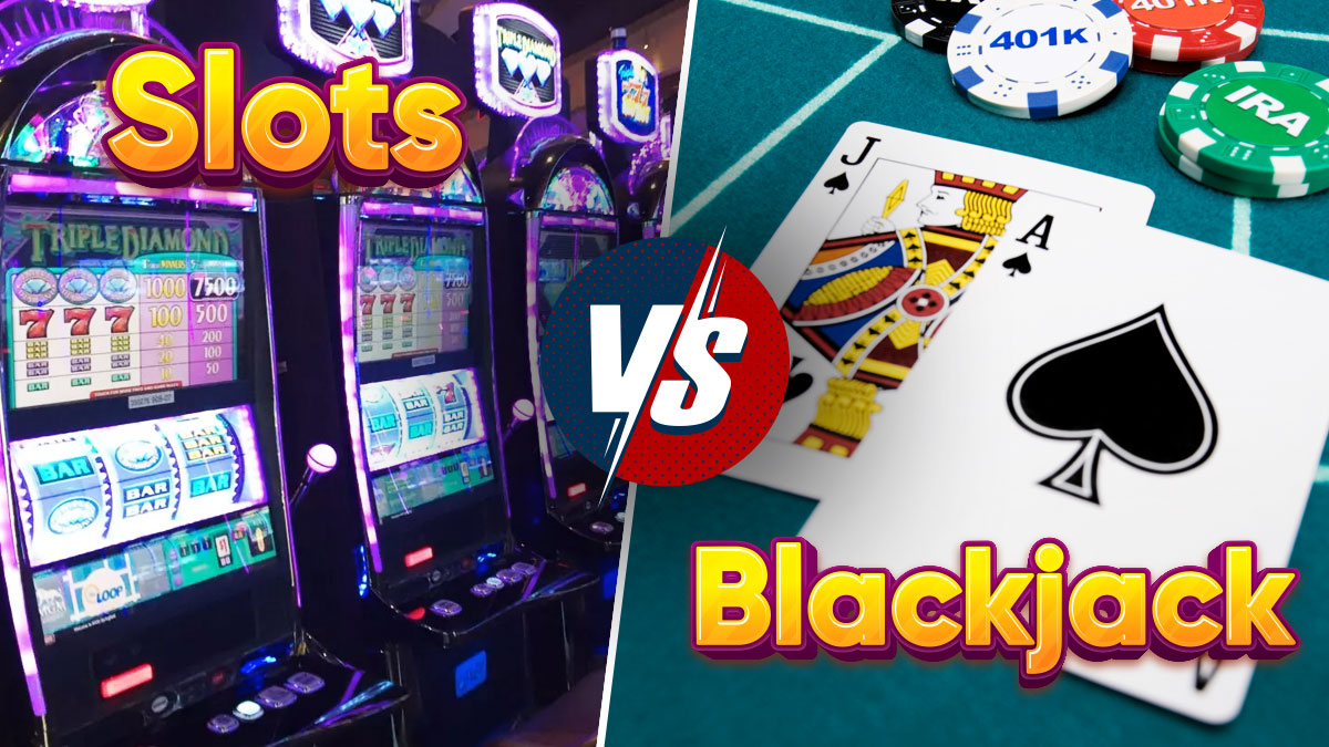 Slots on the Left Blackjack Table on the Right