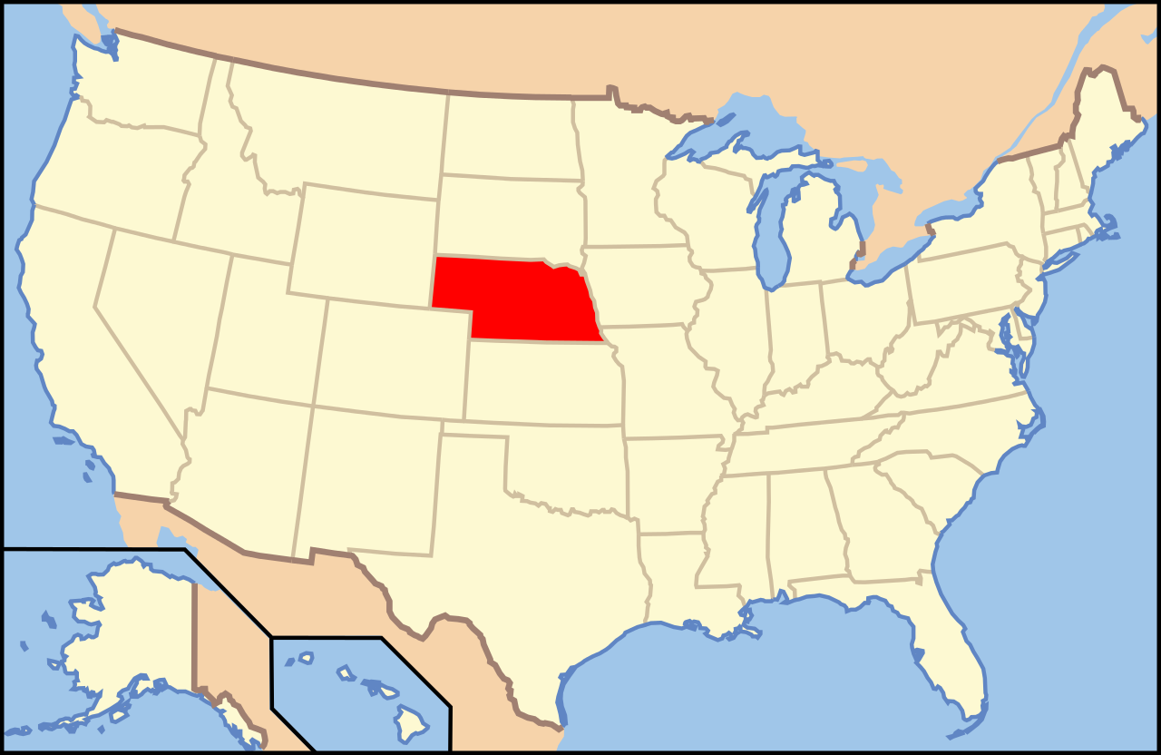 Nebraska On US Map