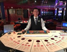 Casino Dealer At Table