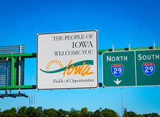 Iowa Welcome Sign