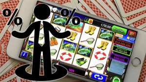 Mobile Slot Machine Game, Icon of Guy Balancing Percentages