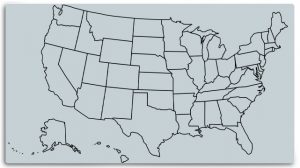 Outlined Map of US States