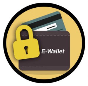 E-Wallet with Card Coming Out, Security Lock on Top