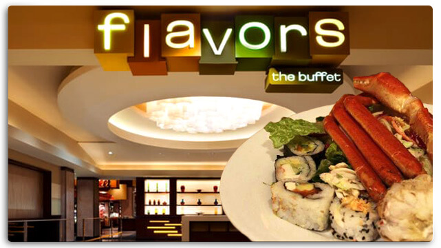Flavors Buffet inside Harrah's Las Vegas, Photo of Mixed Buffet Food Plate