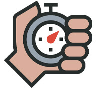 Hand Holding a Timer Icon