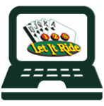 Computer Icon with Let It Ride Casino Game Logo On Screen