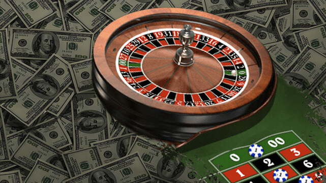 Money Bills Wallpaper, Faded Roulette Table and Wheel