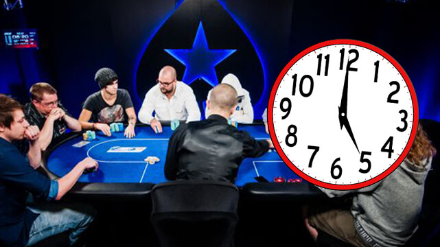 Group Playing in Poker Tournament, Time Clock Icon