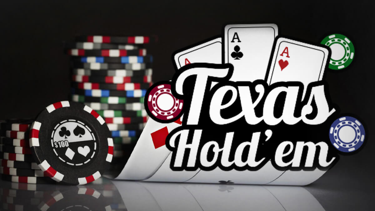Poker Cards and Casino Chips, Texas Holdem Text