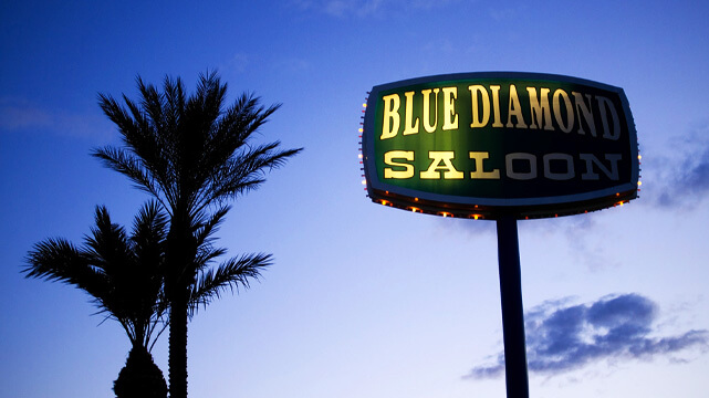 Blue Diamond Saloon Sign in Las Vegas