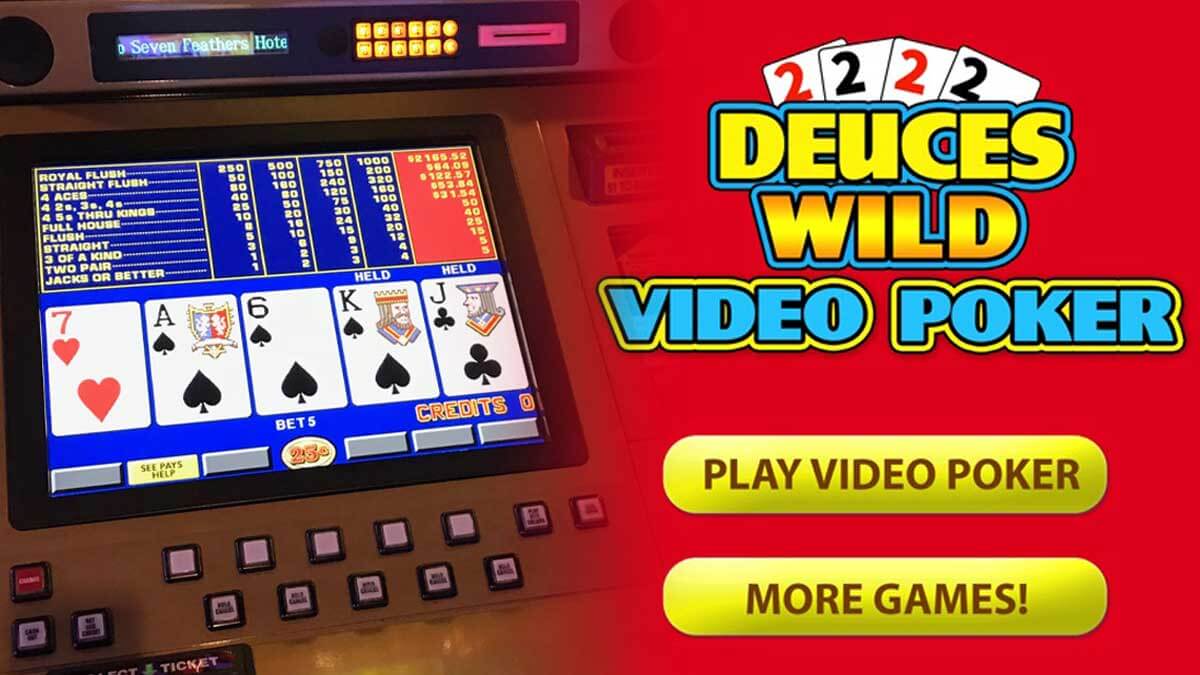 Casino Video Poker Machine, Deuces Wild Video Poker Game Screen