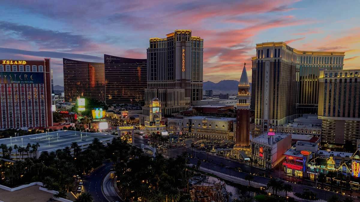 Las Vegas Strip Sunset View