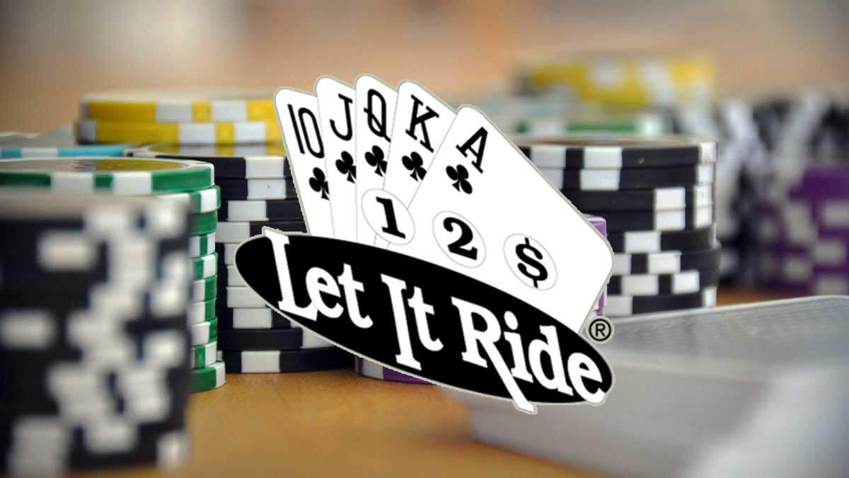 Stacked Casino Chips, Let It Ride Poker Logo