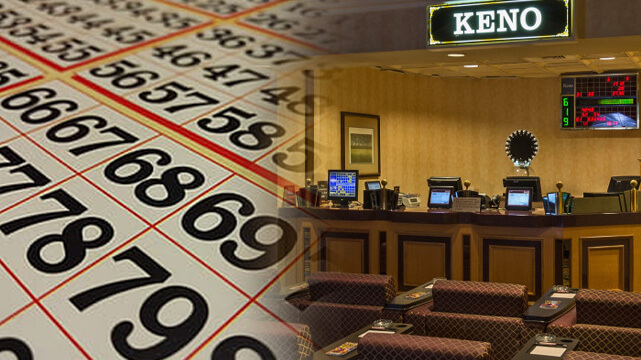 Numbers on Keno Ticket, Keno Casino Lounge