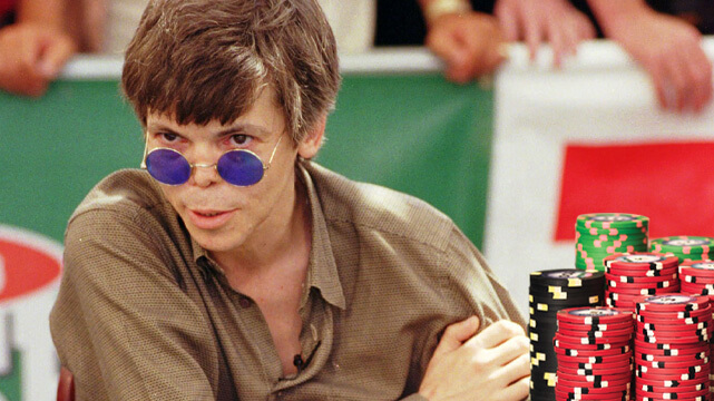 Poker Player Stu Ungar, Colored Stacked of Casino Chips