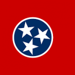 Tennessee State Flag: Blue Circle, White Stars, Red Background