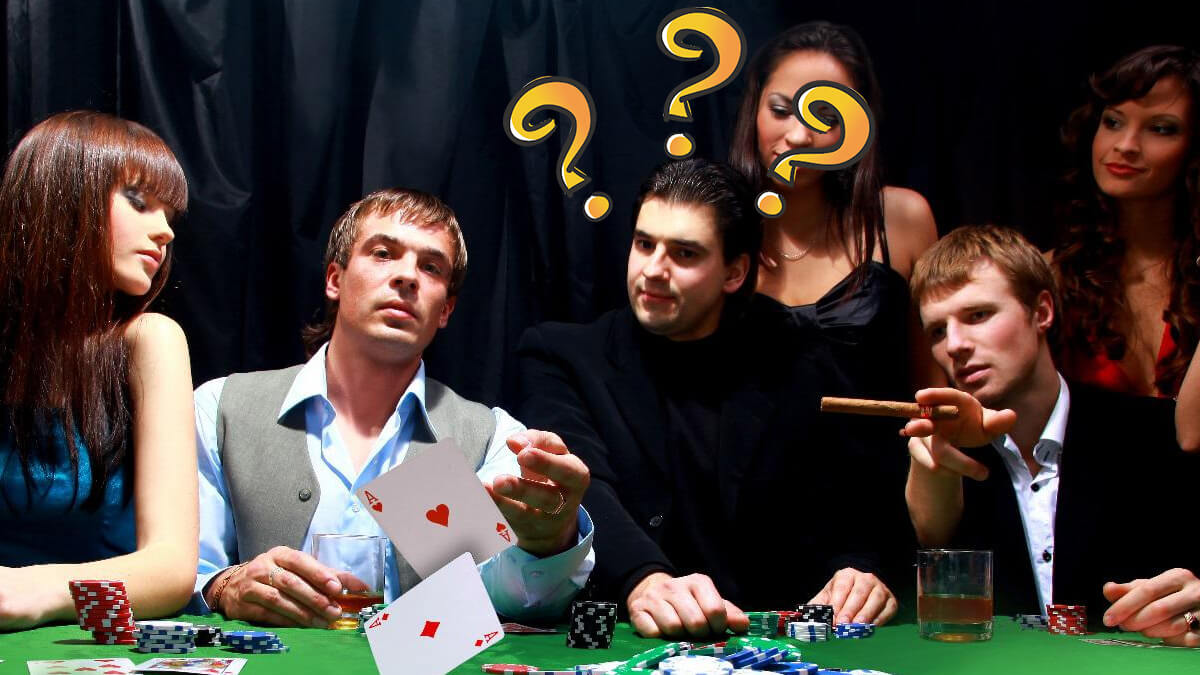 Man Confused While Playing Poker With Others
