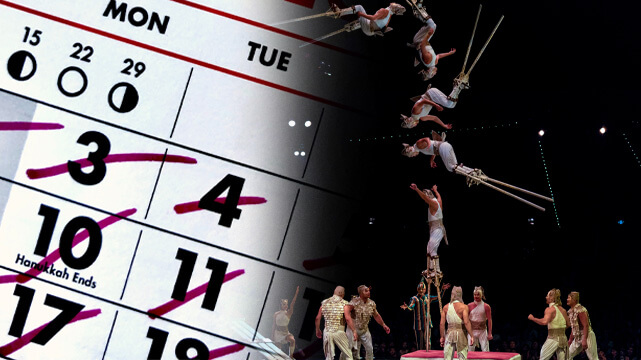 Calendar, Acrobatic Show