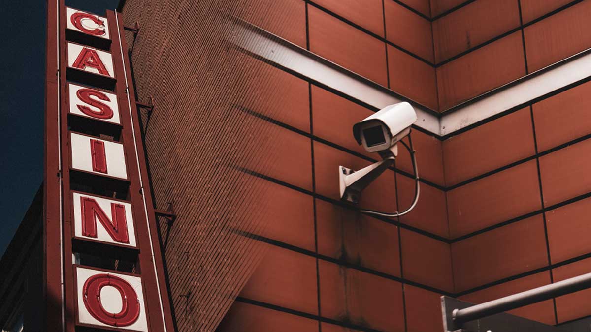 Casino Sign, Surveillance Camera