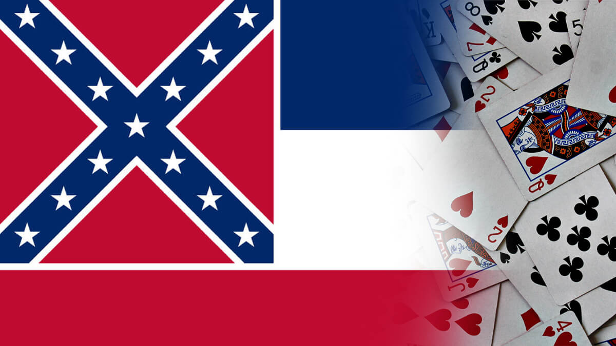 Mississippi Flag, Poker Cards Pile