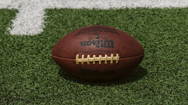 Wilson Football on Football Field