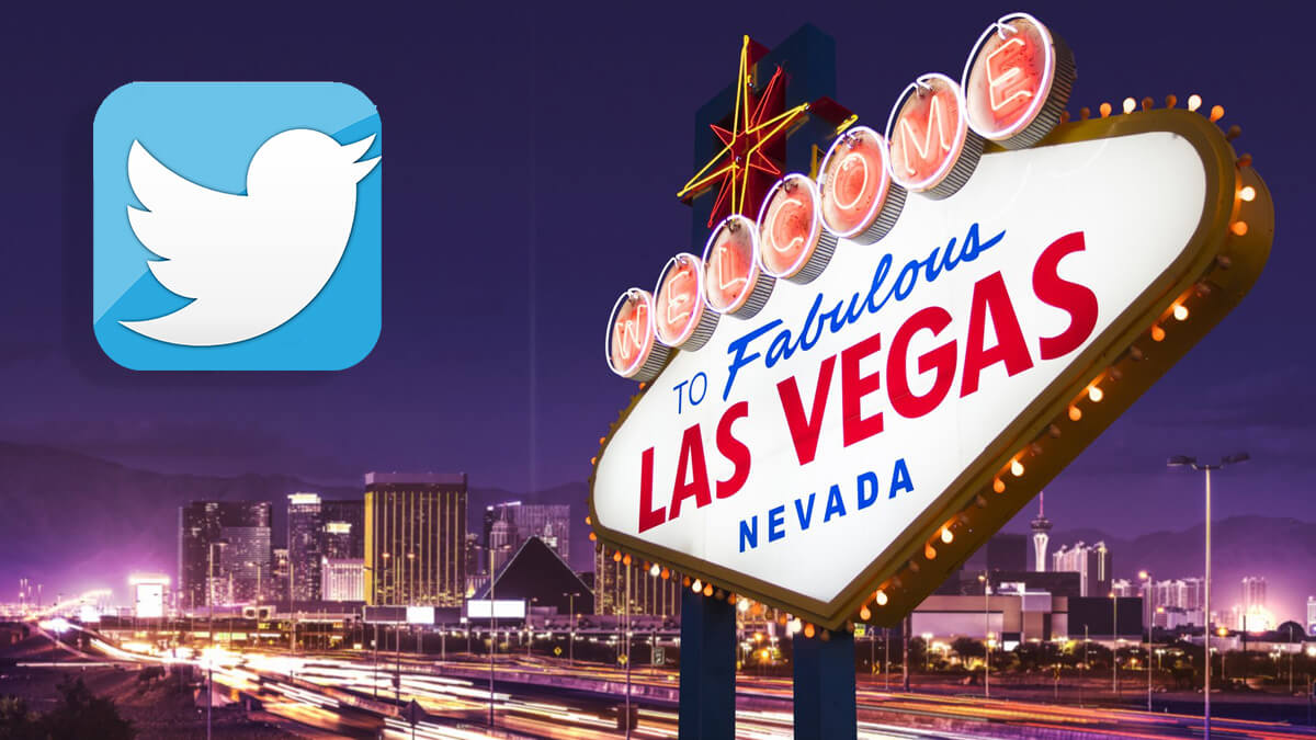 Las Vegas Sign And Twitter Logo