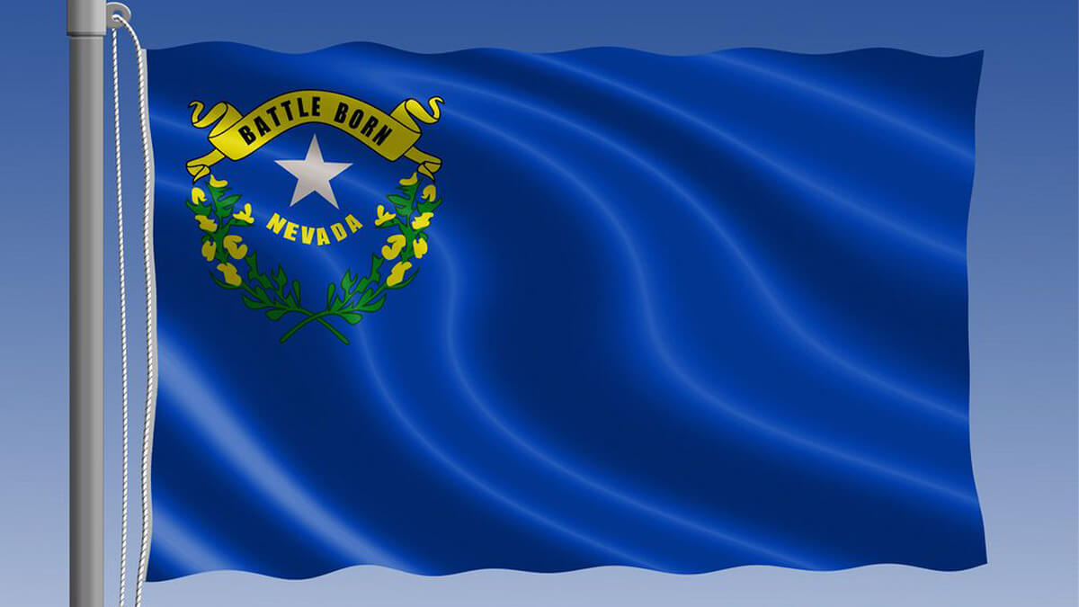 State of Nevada Flag Waving