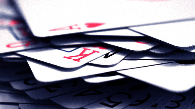 Poker Cards in a Pile