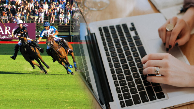 Horse Racing, Using Laptop Computer