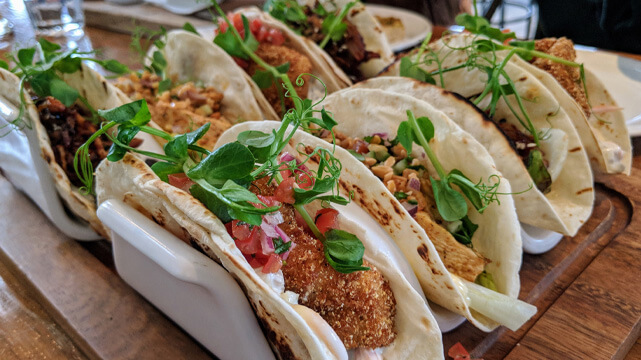 Vegan Fish Tacos on Plate