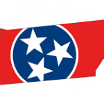 Tennessee Flag Inside Tennessee State Shape