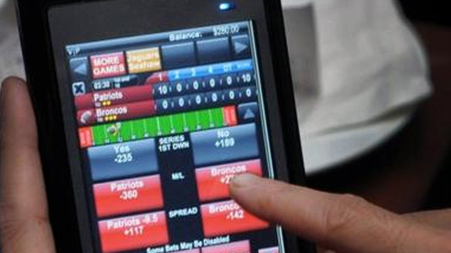 Closeup of a Sports Betting App on Phone