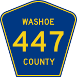 Washoe County Road Sign