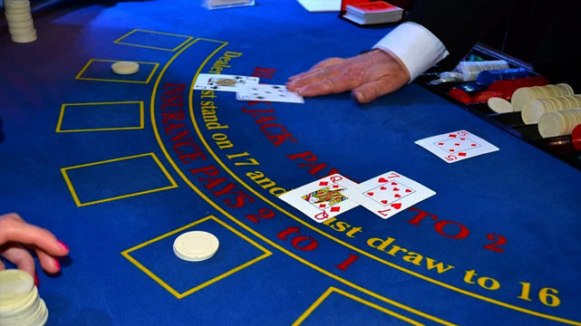 An Active Blackjack Table