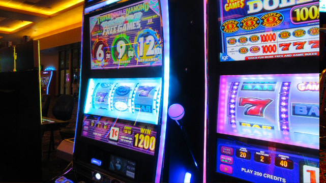 Closeup of Slot Machine Reels