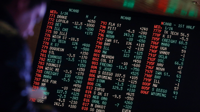 View of a Sports Betting Board