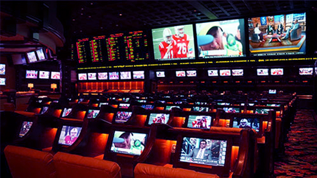 Sportsbook Booths and TVs