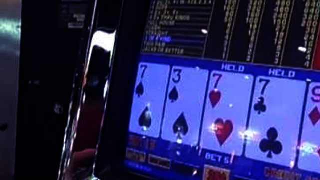 Closeup of Video Poker Machine