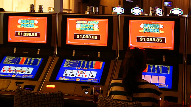 Row of Video Poker Machines