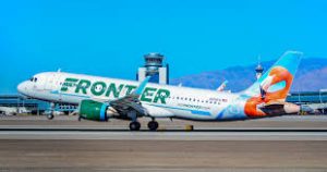 Frontier Airlines Aircraft Taking Off
