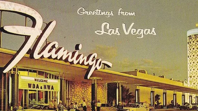 Old Vegas Flamingo Postcard
