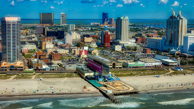 View of Atlantic City and Beach