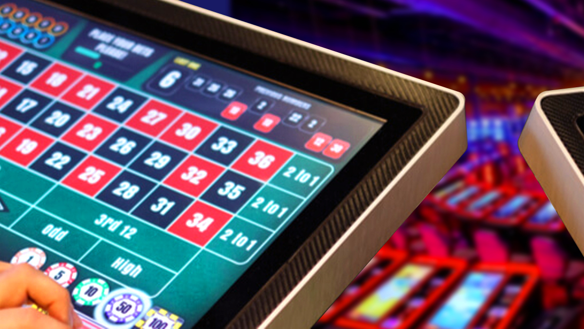 Electric Roulette Screen With Casino Background