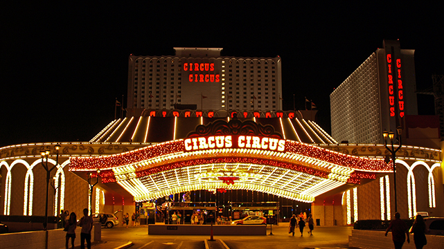 Circus Circus Hotel in Las Vegas at Night