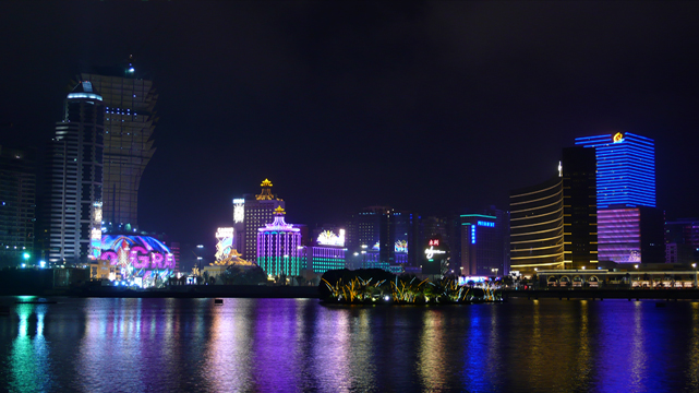 Macau Casinos at Night