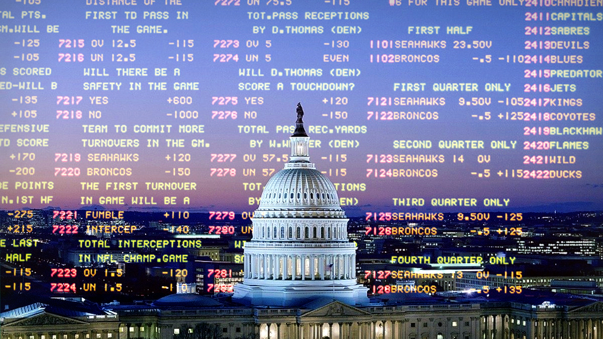 United States Capitol Building With a Sportsbook Background
