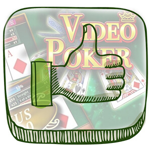 Video Poker and Green Thumbs up Icon1
