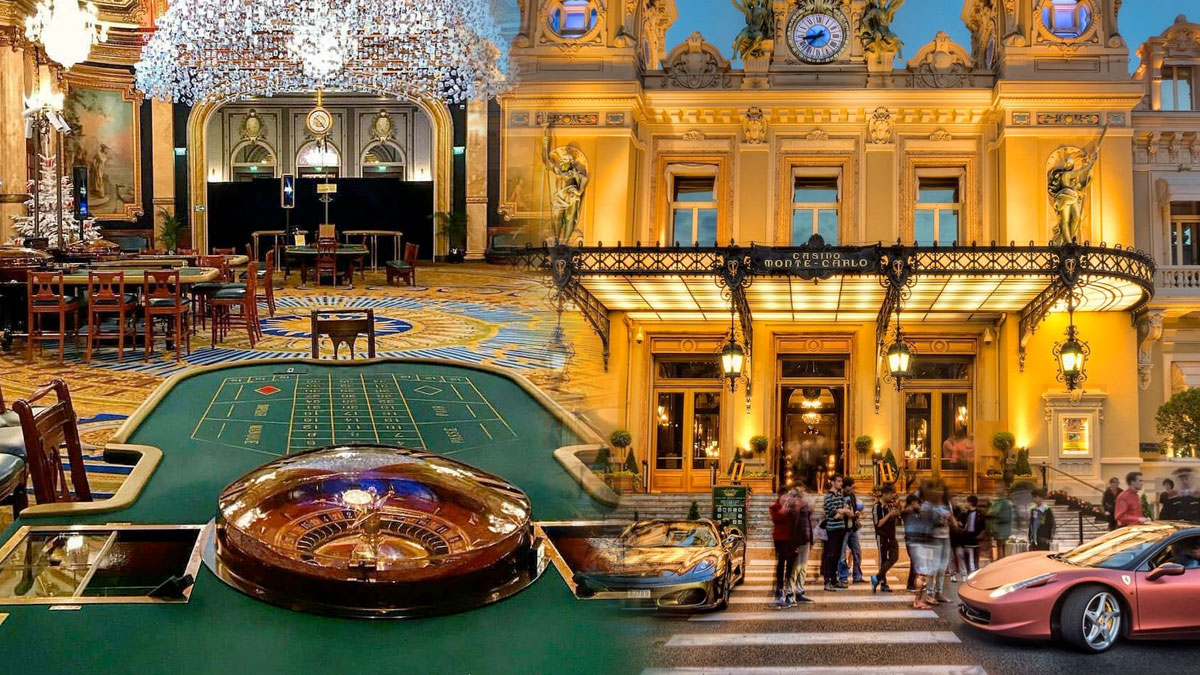 Exterior and Interior Images of Casino Monte Carlo in Monaco