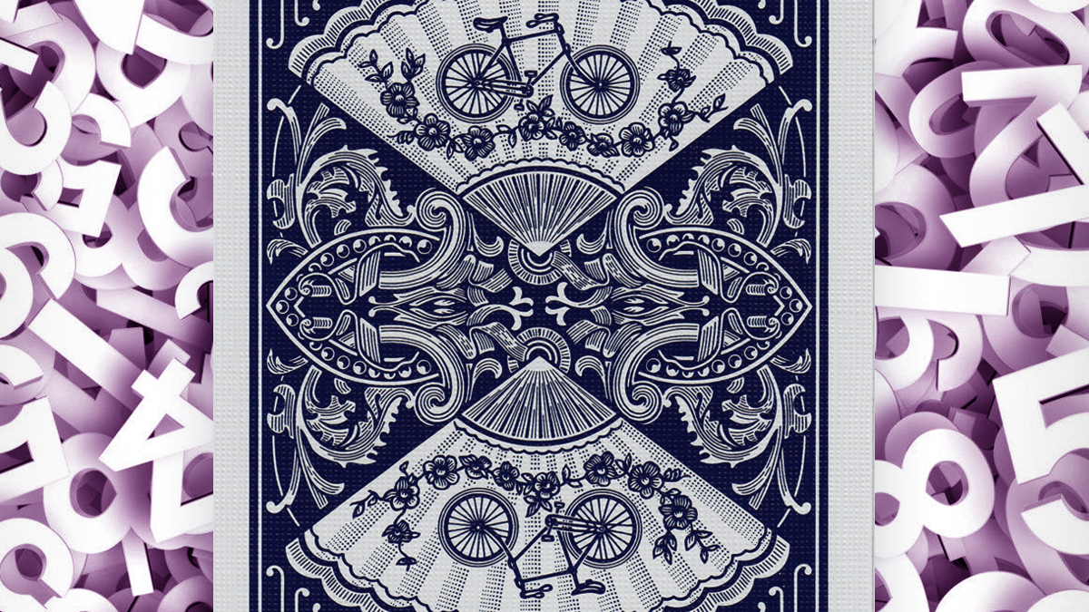Bicycle Playing Card Back Design With a Numbers Background