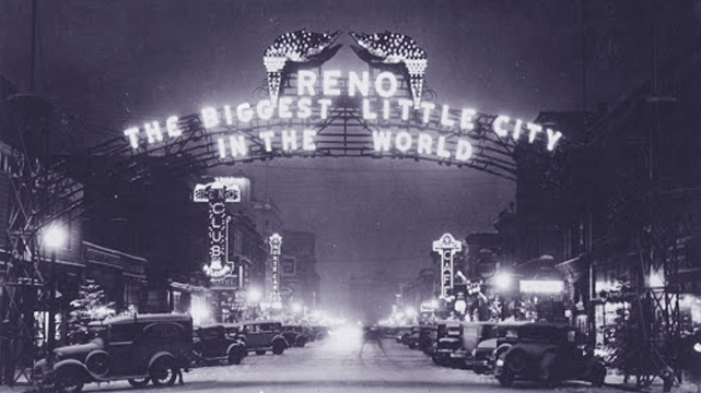 Vintage Downtown Reno Postcard